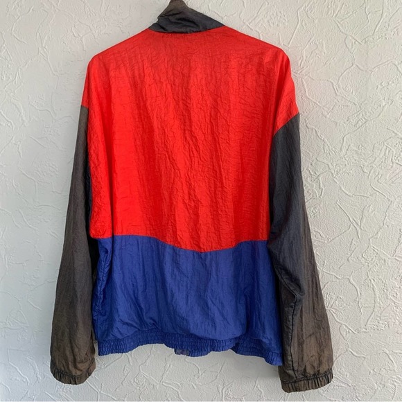 VINTAGE SERGIO TACCHINI MENS WINDBREAKER TRACKSUIT RED BLUE SIZE LARGE NICE - Picture 2 of 8